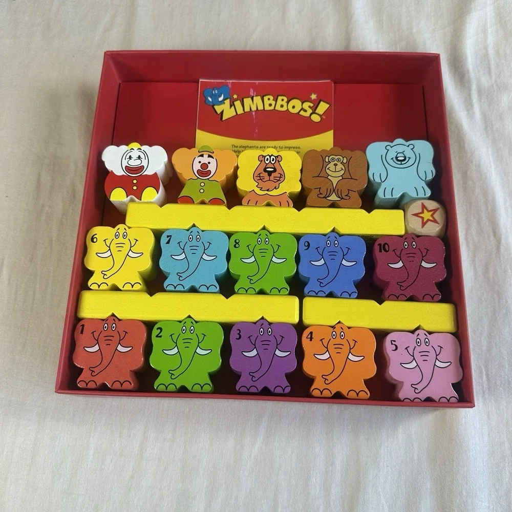 Zimbbos! Elephantastic Pyramids Game COMPLETE wooden pieces STEM Montessori‎